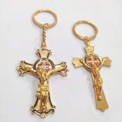 Chaveiro São Bento dourado