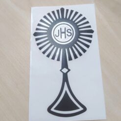 2600 - Adesivo Ostensório 15 x 8,5 cm na cor preta.