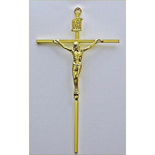 Crucifixo Dourado para Parede Com Cristo