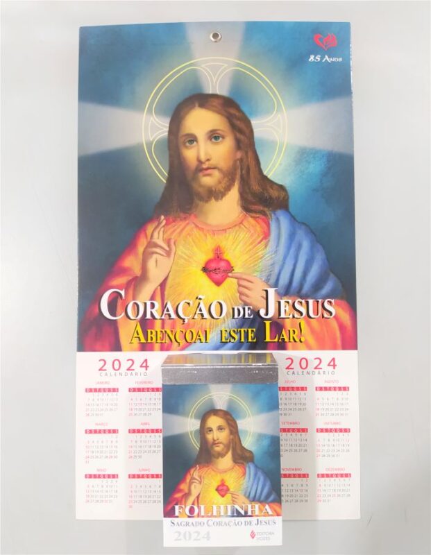 Folhinha do Sagrado Coração de Jesus CALENDÁRIO 2024 Folhinha do Sagrado Coração de Jesus CALENDÁRIO 2024